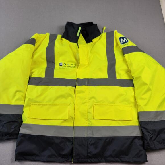 Menzies Aviation MORSE Jacket Unisex Sz M Yellow Reflective Safety Coat New 884 - Picture 1 of 10